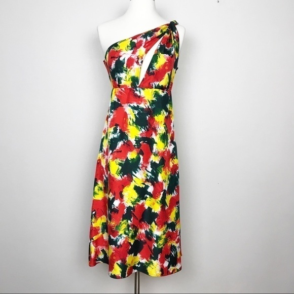 Paula Hian Dresses & Skirts - Paula Hian Designer Silk Dress One Shoulder 4 NWT